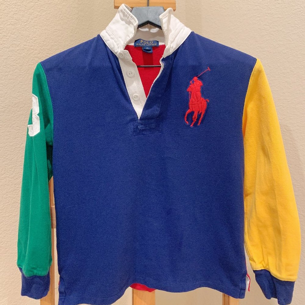 Big Pony Mesh Long-Sleeve Polo-Multi Color